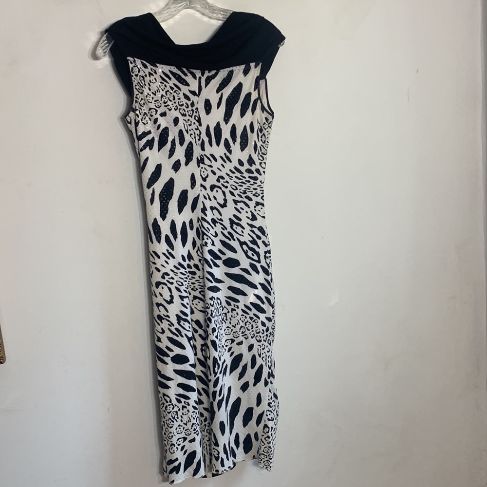 Cache Sparkle Print Stretch Knit Slimming Midi Dr… - image 7